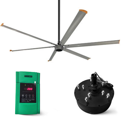 Suministro de energía 220V/380V 1500W Motor PMSM Gran ventilador de techo industrial con ventiladores de flujo axial
