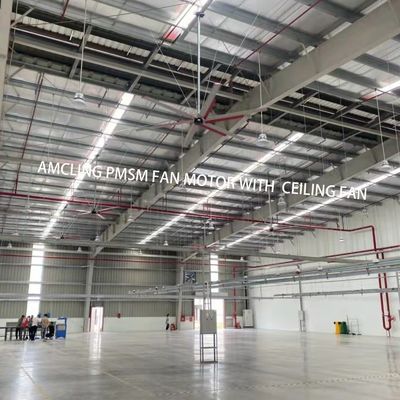 1500W 220v Ventilador HVLS de techo industrial para espacios grandes 6,1 m 7,3 m 12 pies 10 pies de diámetro
