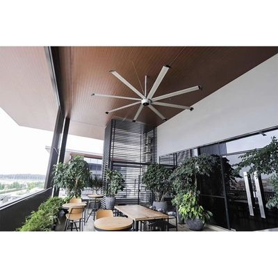 Ventilador de techo para el sitio de construcción Ventilación 3.6m Volumen alto 1500W 220V Ventilador HVLS de 10 pies