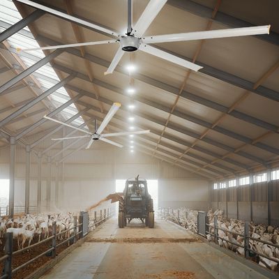 Ventilador de techo eléctrico industrial grande con motor PMSM