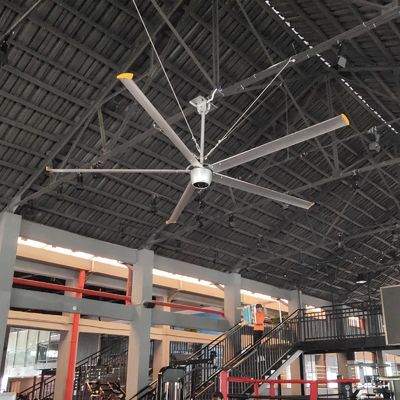 Magnetos permanentes sincronizados 220v 380v HVLS ventiladores para invernaderos 14ft 16ft 7.3m de enfriamiento