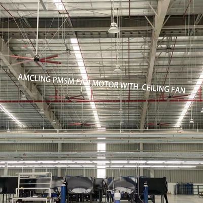 220V 750W Magneto permanente AC sincrónico HVLS Refrigeración de techo BLDC PMSM Motor de ventilador