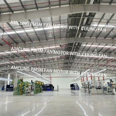 IE 1 Eficiencia 1100w Motor PMSM de 3 fases para ventilador de techo BLDC HVLS de gran tamaño industrial