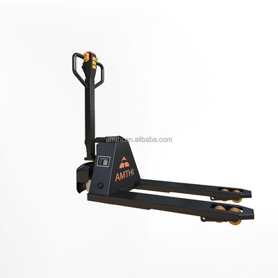 Camión de elevación de 1 tonelada Ruedas de nylon PU Power Souce DC MOTOR AMTHI Tijeras Camión de elevación de paletas