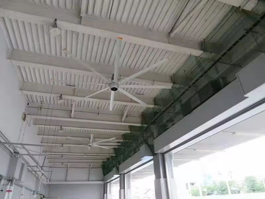 AMCLING 220V 380V Ventilador de flujo axial 1500W Magnético permanente Ventilador de techo HVLS sincrónico