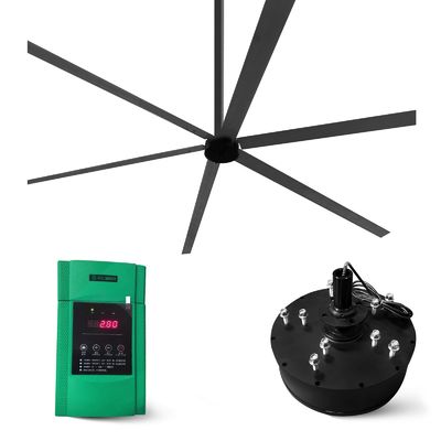 Gran ventilador Alemania Motor de 6 aspas Ahorro de energía Gran ventilador HVLS BLDC Motor de ventilador de techo